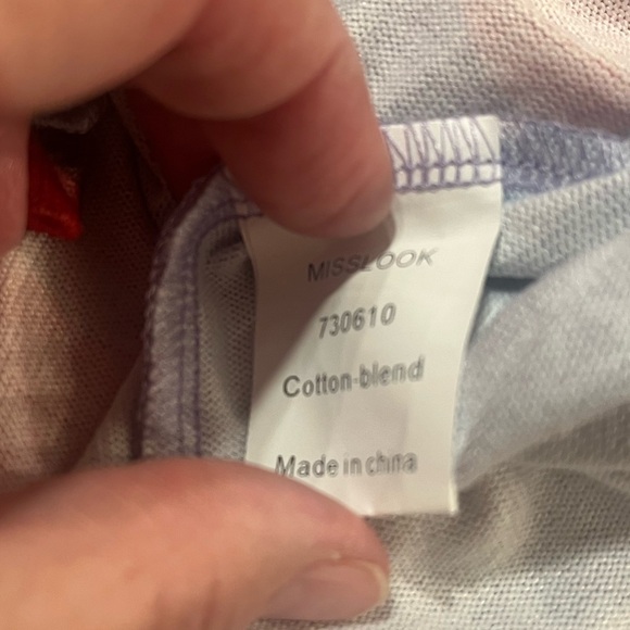 MISSLOOK top long sleeve lavender with floral pattern size 2XL - Picture 5 of 9